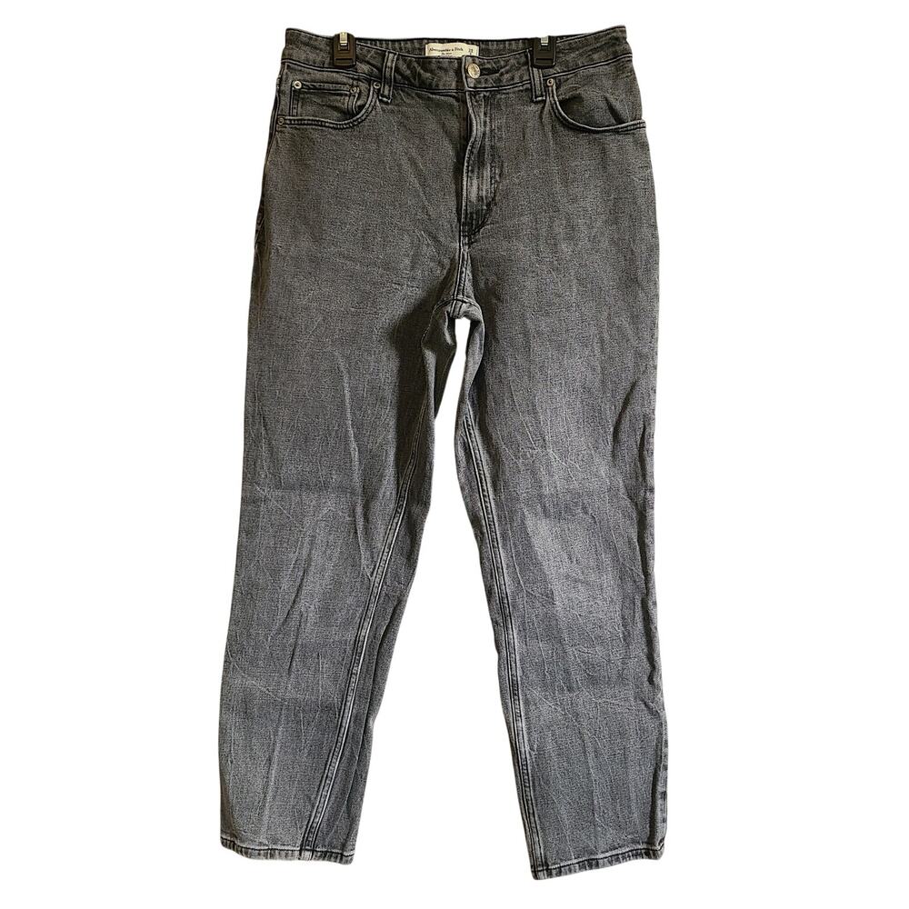 Abercrombie & Fitch‎ Jeans Womens 8 29 Black Gray Curve Love The Mom High Rise